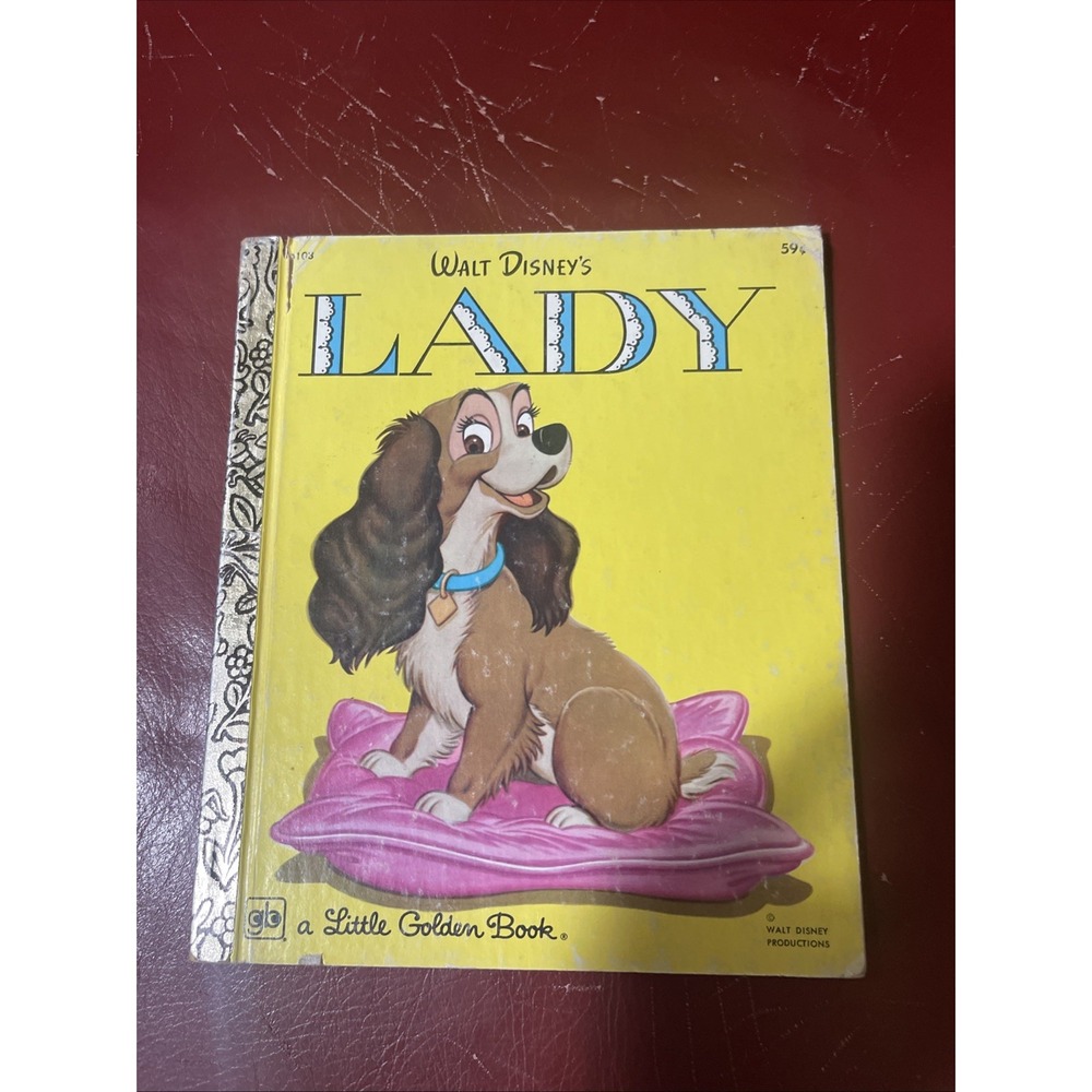 VTG Walt Disney's Lady Little Golden Book 1954 Disney Lady & the Tramp